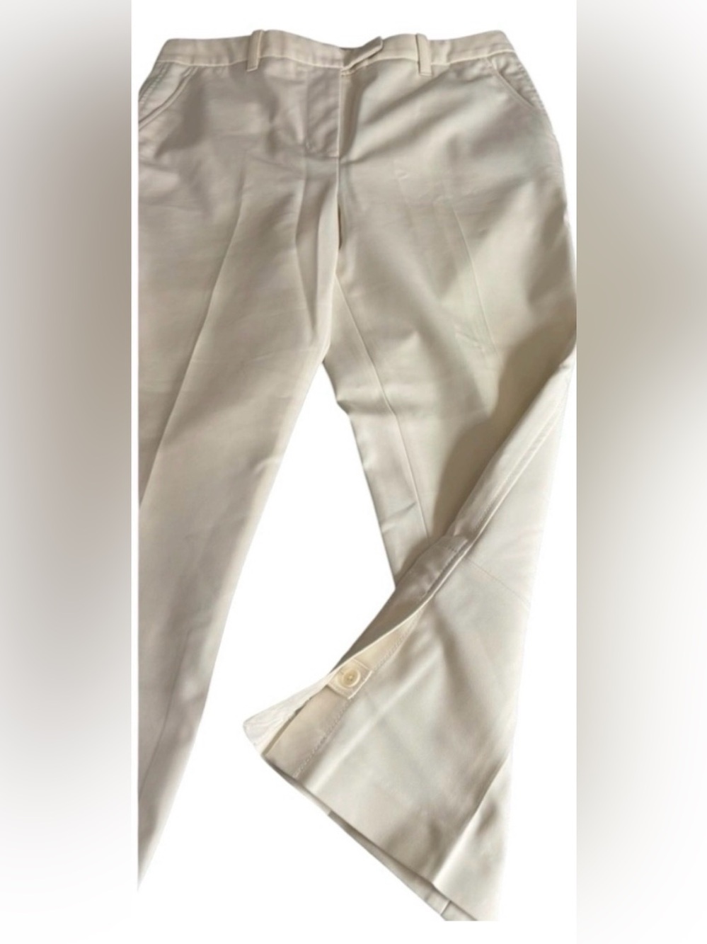 3.1 Phillip Lim Ivory Cotton Blend Pants Size 8 - Picture 4 of 9